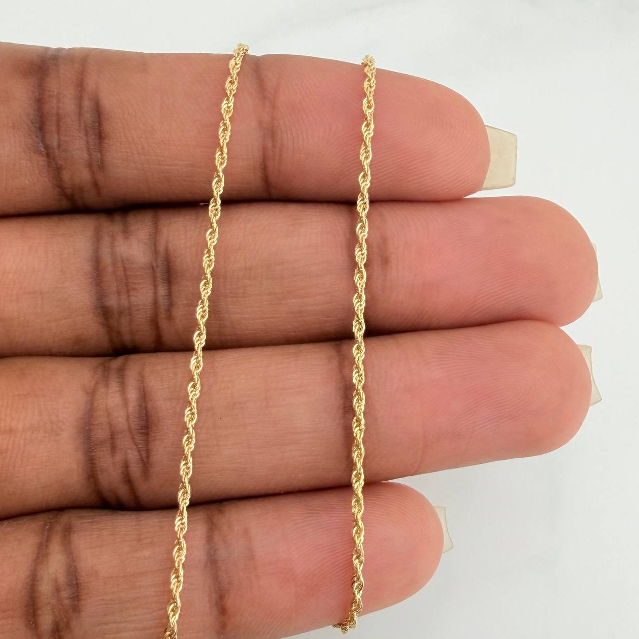 Set Cadena y Dije Lazo + Luna 1.1gr / 15 3/4 in / 1.23mm Oro Amarillo 18K (Oferta) &