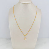 Set Cadena y Dije Lazo + Luna 1.1gr / 15 1/2 in / 1.14mm Oro Amarillo 18K (Oferta) &