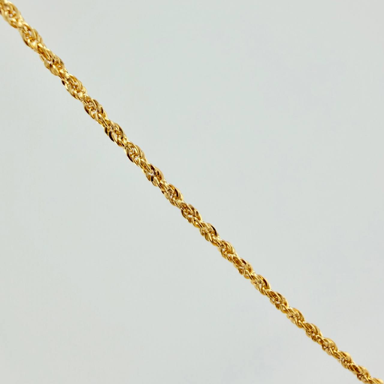 Set Cadena y Dije Lazo + Estrella David 1.4gr / 15 3/4 in / 1.39mm Oro Amarillo 18K (Oferta) !