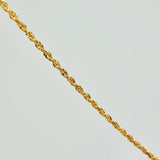 Set Cadena y Dije Lazo + Estrella David 1.05gr / 15 3/4 in / 1.09mm Oro Amarillo 18K (Oferta) &