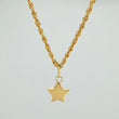 Set Cadena y Dije Lazo + Estrella 1.35gr / 15 3/4 in / 1.39mm Oro Amarillo 18K (Oferta) &