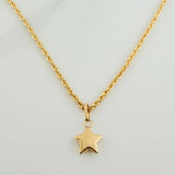 Set Cadena y Dije Lazo + Estrella 1.35gr / 15 3/4 in / 1.39mm Oro Amarillo 18K (Oferta) &