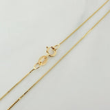 Set Cadena y Dije Veneciana + Estrella David 1.2gr / 15 3/4 in / 0.49mm Oro Amarillo 18K (Oferta) &