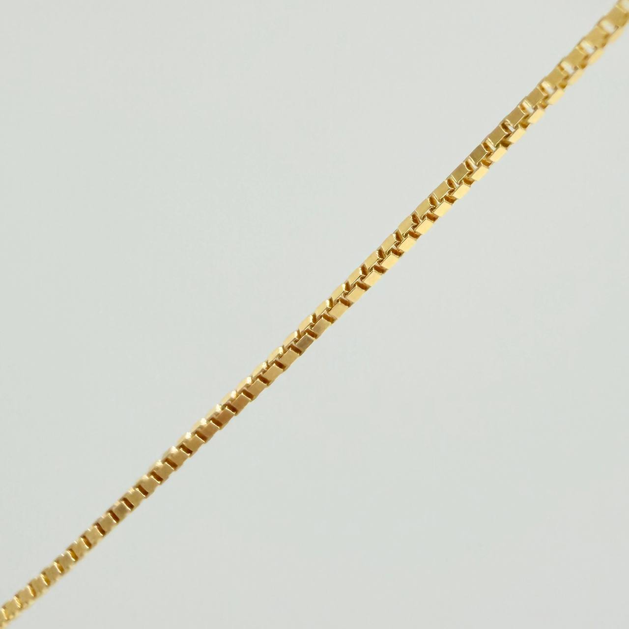 Set Cadena y Dije Veneciana + Estrella David 1.2gr / 15 3/4 in / 0.49mm Oro Amarillo 18K (Oferta) &