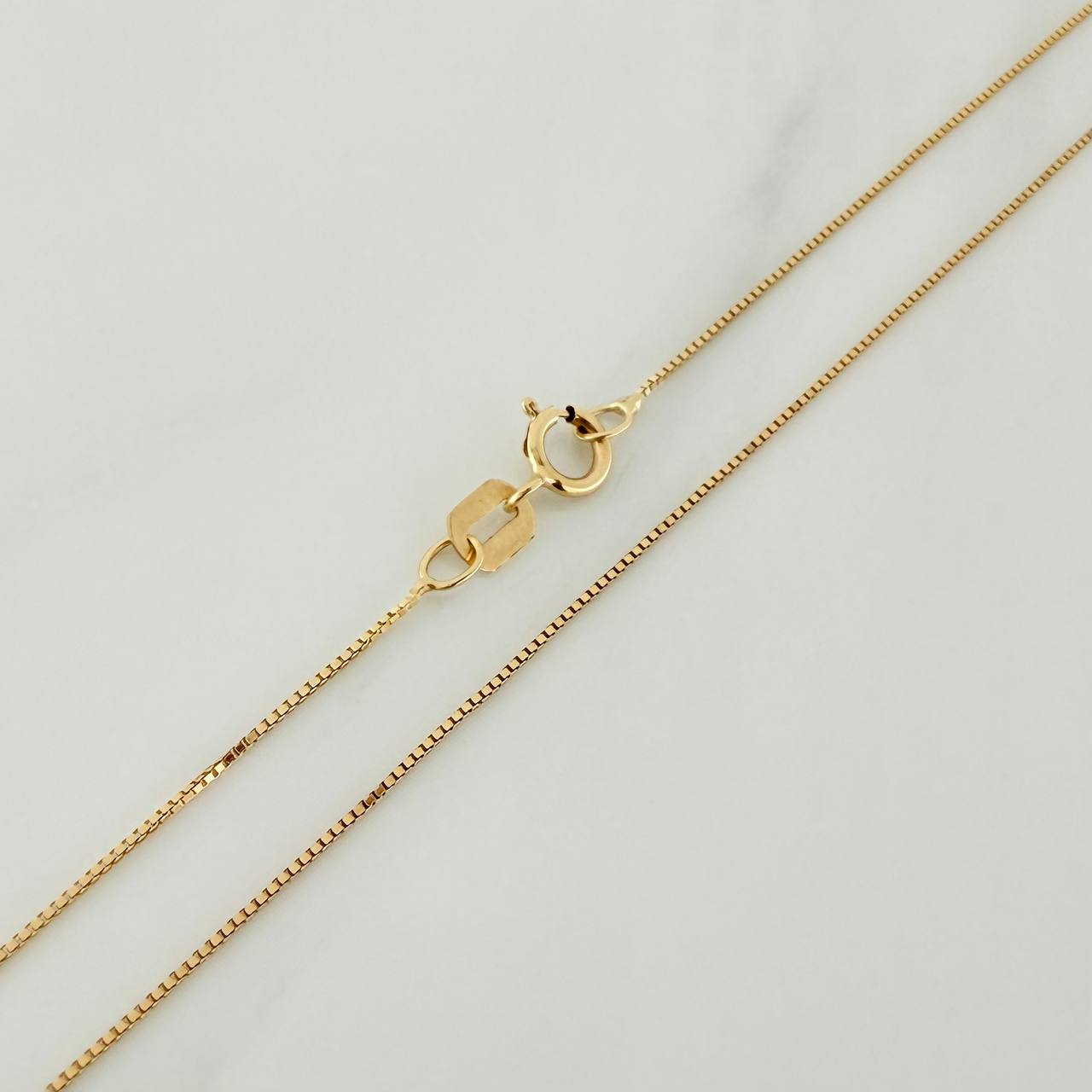 Set Cadena y Dije Veneciana + Estrella David 1.2gr / 17 3/4 in / 0.5mm Oro Amarillo 18K (Oferta) &