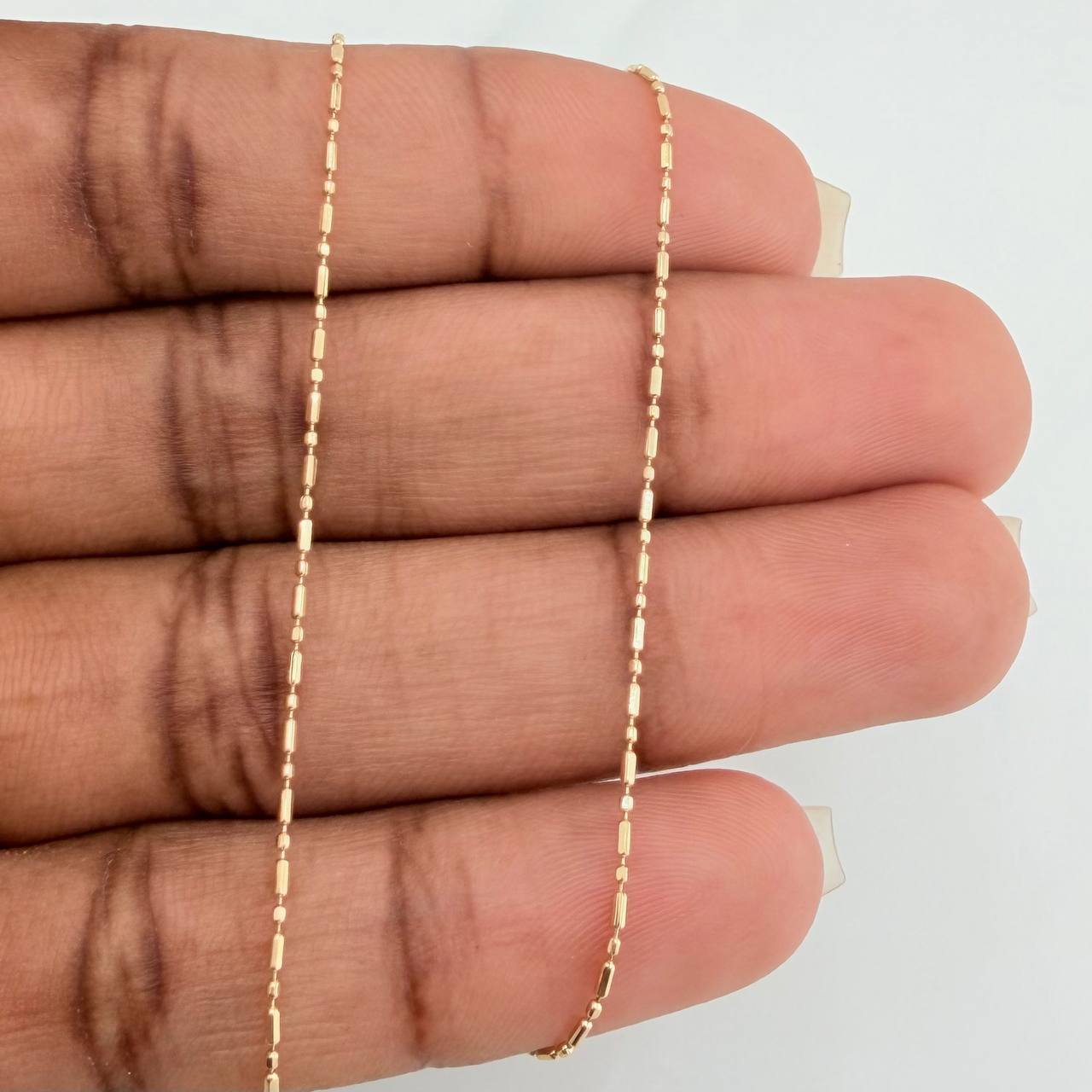Set Cadena y Dije Morse + Estrella 1.85gr / 17 3/4 in / 0.73mm Oro Amarillo 18K (Oferta) &