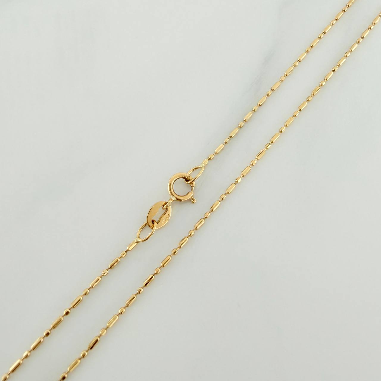 Set Cadena y Dije Morse + Estrella 1.85gr / 17 3/4 in / 0.73mm Oro Amarillo 18K (Oferta) &
