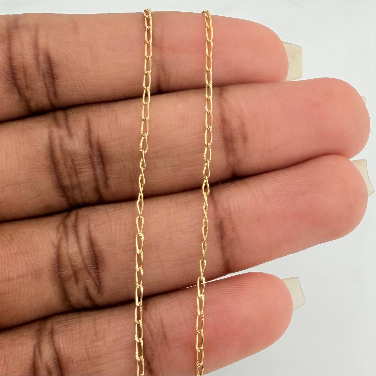 Set Cadena y Dije Espiga + Estrella  2gr / 18 in / 1.21mm Oro Amarillo 18K (Oferta) &