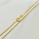 Set Cadena y Dije Espiga + Estrella  2gr / 18 in / 1.21mm Oro Amarillo 18K (Oferta) &