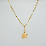 Set Cadena y Dije Espiga + Estrella  2gr / 18 in / 1.21mm Oro Amarillo 18K (Oferta) &