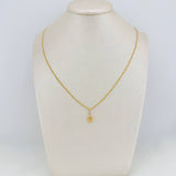 Set Cadena y Dije Espiga + Estrella  2gr / 18 in / 1.21mm Oro Amarillo 18K (Oferta) &