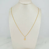 Set Cadena y Dije Espiga + Estrella David 1.95gr / 17 3/4 in / 1.22mm Oro Amarillo 18K (Oferta) &