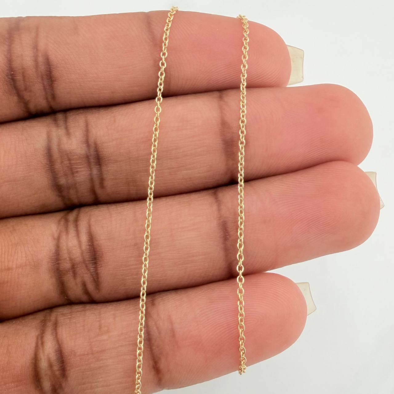 Set Cadena y Dije Aro Seguido + Corazon 1.55gr / 17 3/4 in / 0.96mm Oro Amarillo 18K (Oferta) &