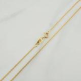 Set Cadena y Dije Aro Seguido + Luna 1.65gr / 18 in / 1mm Oro Amarillo 18K (Oferta) &