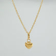 Set Cadena y Dije Aro Seguido + Corazon 1.55gr / 17 3/4 in / 0.96mm Oro Amarillo 18K (Oferta) &