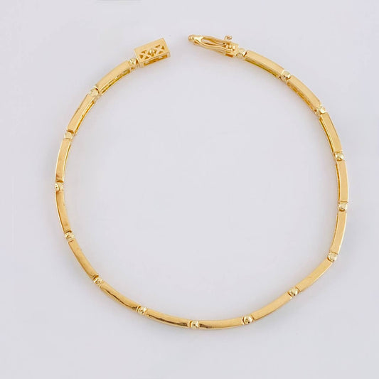 Pulso Eslabones Tupidos 10.8g / 7 3/4 in / 3.3mm Oro Amarillo 18K