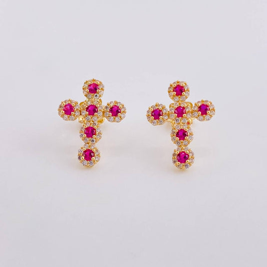 Topos Cruz Tupida 2.9g / in / 16.9mm Oro Amarillo 18K