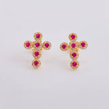 Topos Cruz Tupida 2.9g / in / 16.9mm Oro Amarillo 18K
