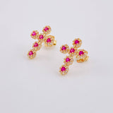 Topos Cruz Tupida 2.9g / in / 16.9mm Oro Amarillo 18K