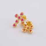 Topos Cruz Tupida 2.9g / in / 16.9mm Oro Amarillo 18K