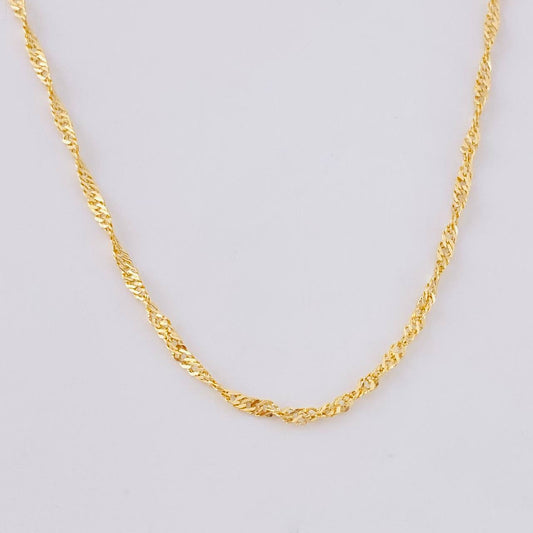 Cadena Singapur 1.6g / 20 in / 1.8mm Oro Amarillo 18K