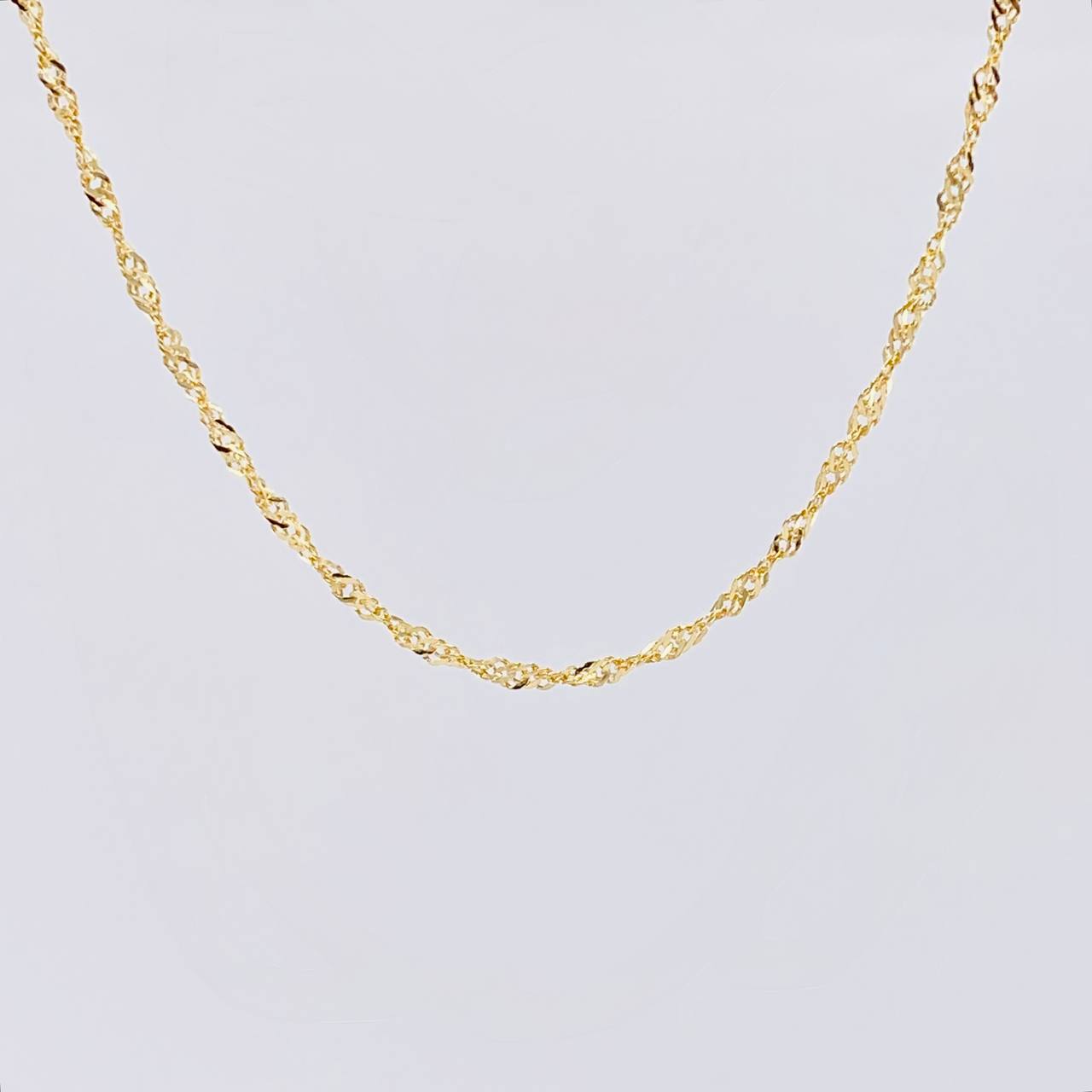 Cadena Singapur 1.6g / 19 1/2 in / 1.8mm Oro Amarillo 18K