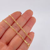 Cadena Singapur 1.6g / 19 3/4 in / 1.8mm Oro Amarillo 18K