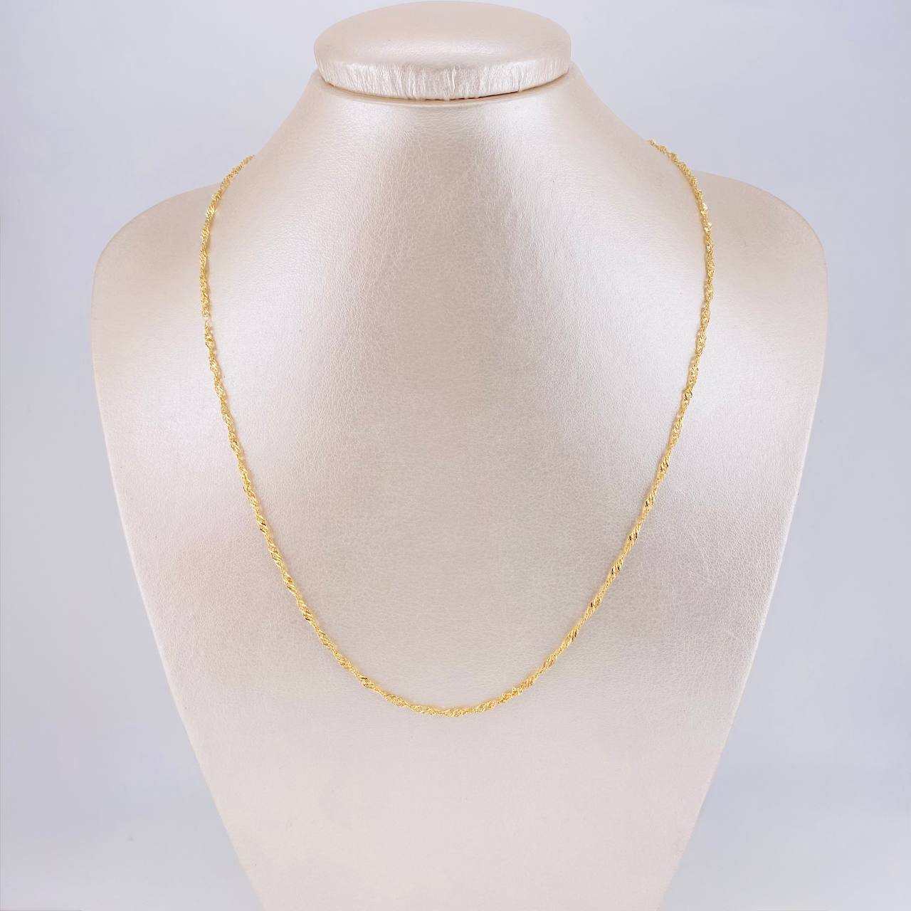 Cadena Singapur 1.6g / 19 3/4 in / 1.8mm Oro Amarillo 18K