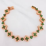 Clover Bracelet Flowers 15.3 g / 7 in / 9.83 mm Yellow Gold 18K