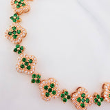Clover Bracelet Flowers 15.3 g / 7 in / 9.83 mm Yellow Gold 18K