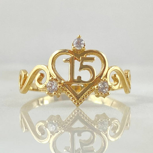 Ring 15s Twisted Crown 1.95gr / Size 6 1/2 / 18K Gold