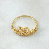 Ring 15s Swan Crown 1.8gr / Size 6 3/4 / 18K Gold