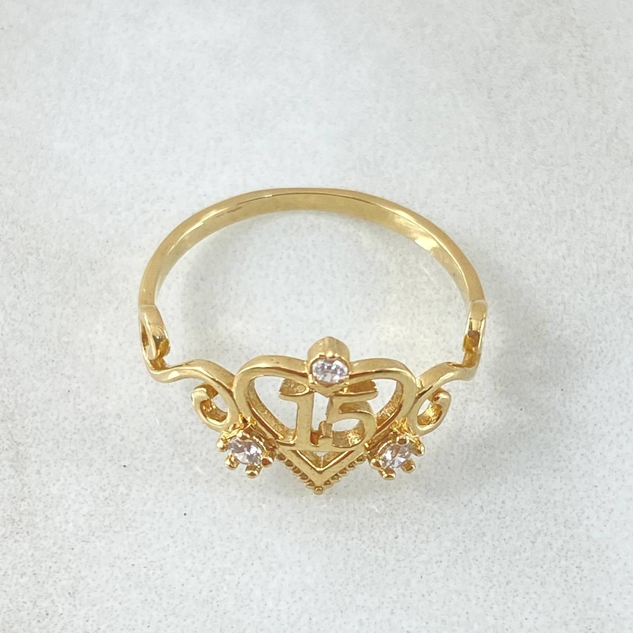 Ring 15s Twisted Crown 1.95gr / Size 6 1/2 / 18K Gold