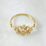 Ring 15s Twisted Crown 1.95gr / Size 6 1/2 / 18K Gold