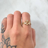 Ring 15s Twisted Crown 1.95gr / Size 6 1/2 / 18K Gold