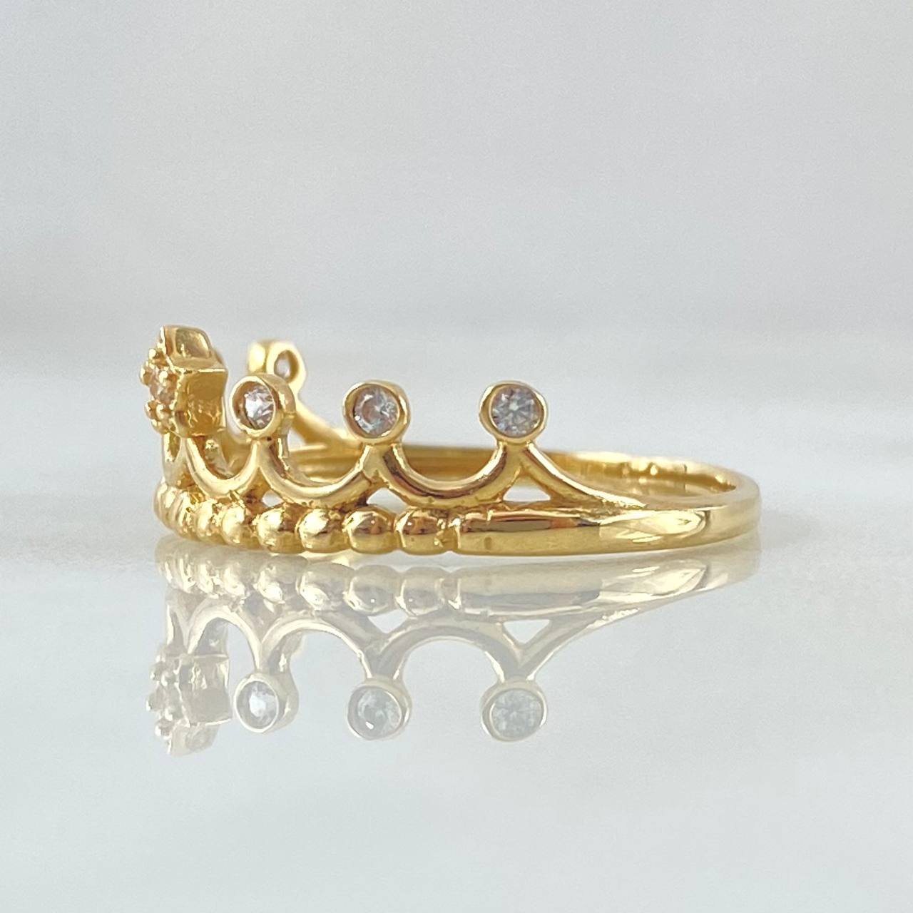 Star Crown Ring 1.9gr / Size 7 3/4 / 18K Gold
