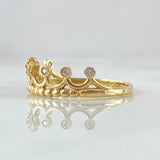 Star Crown Ring 1.9gr / Size 7 3/4 / 18K Gold