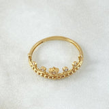 Star Crown Ring 1.9gr / Size 7 3/4 / 18K Gold