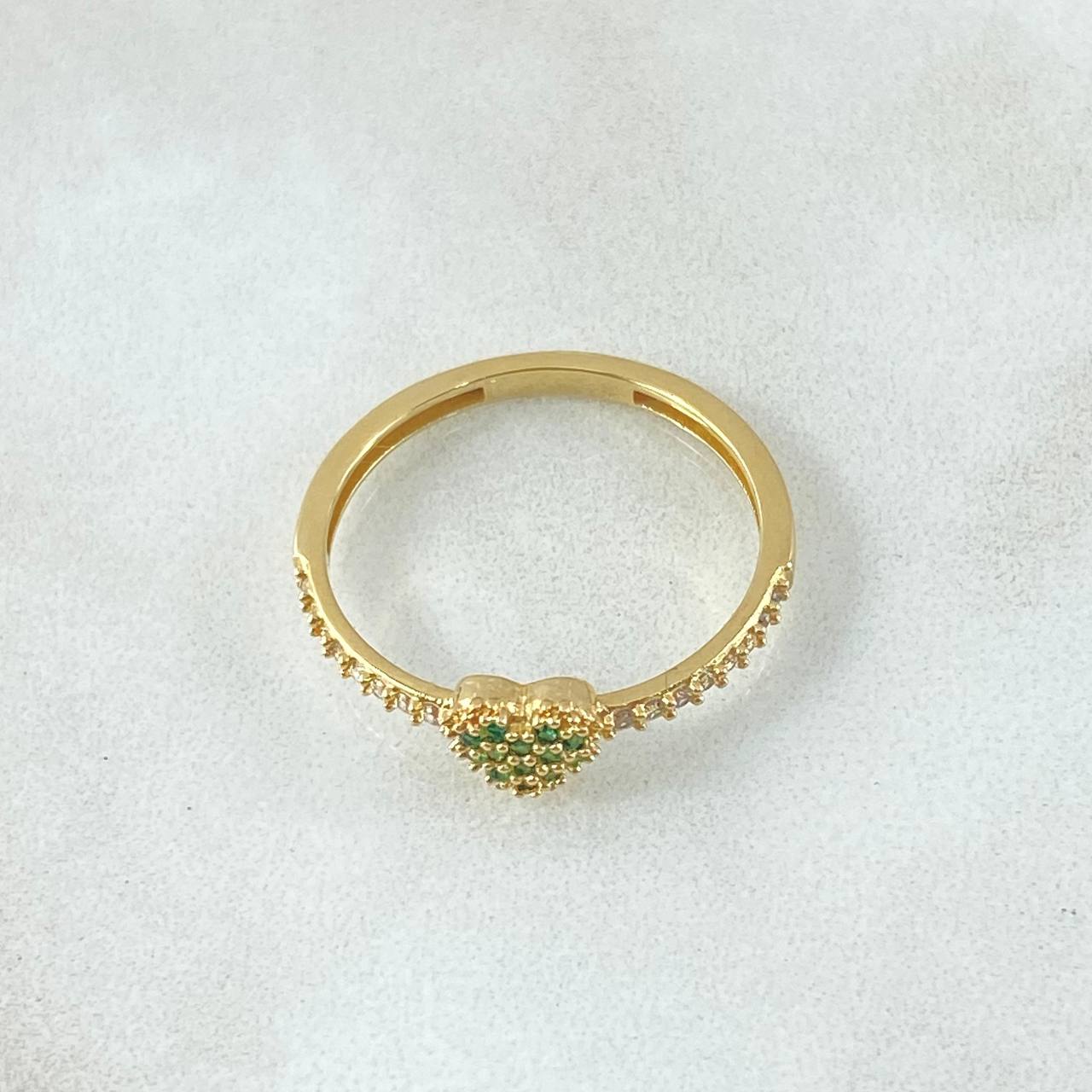 Dense Heart Track Ring 1.95gr / Size 7 3/4 / 18K Gold