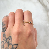 Anillo Solitario Bisel Esfera 1.65gr / T6 / Oro 18K