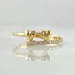 Locked Hearts Ring 1.5gr / Size 6 1/2 / 18K Gold