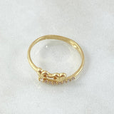 Locked Hearts Ring 1.5gr / Size 6 1/2 / 18K Gold