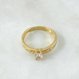 Anillo Solitario Borde Superpuesto 2.45gr / T6 1/4 / Oro 18K