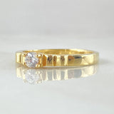 Anillo Solitario Corazones Roto 2.4gr / T7 1/4 / Oro 18K -