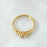 Anillo Solitario Corazones Roto 2.4gr / T7 1/4 / Oro 18K -