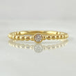Anillo Solitario Bisel Esfera 1.85gr / T7 1/2 / Oro 18K