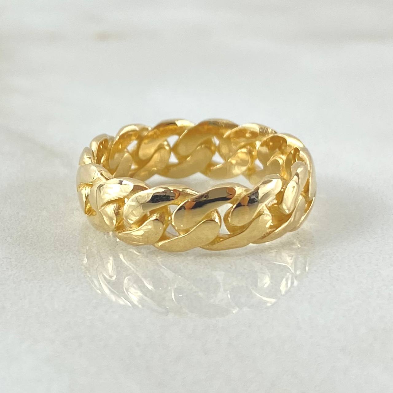 Cuban Braided Ring 4.7gr / Size 6 / 18K Gold