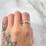 Cuban Braided Ring 4.7gr / Size 6 / 18K Gold