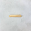 Charm Rectangular Plate 1.15gr / 30mm*6mm Parallel Lines Yellow Gold