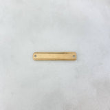 Charm Rectangular Plate 1.15gr / 30mm*6mm Parallel Lines Yellow Gold